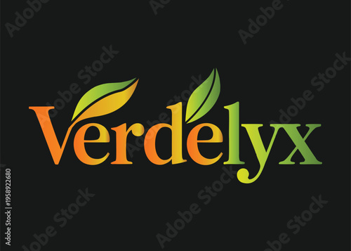 Verdelyx Logo with Green and Orange Leaf Elements