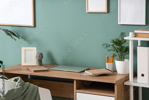 Modern workplace with lapto...