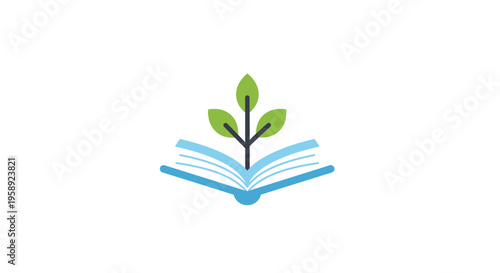 Conceptual illustration depicting knowledge, growth, and the symbiosis of nature and education