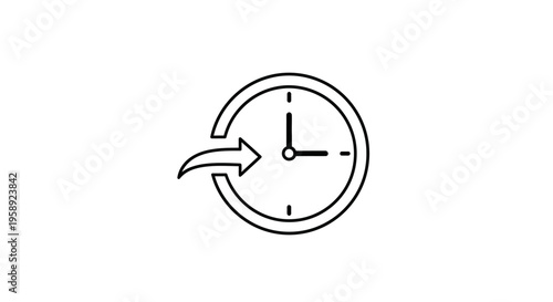 Conceptual illustration depicting time passing, temporal movement, and time management