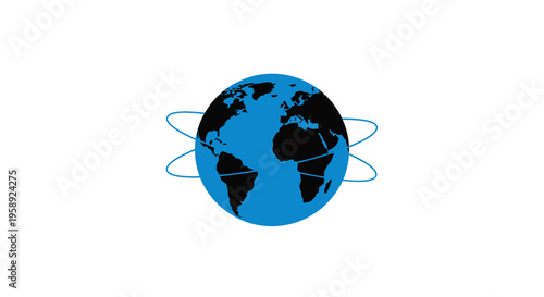 Global network symbol representing the interconnection and global coverage of the planet