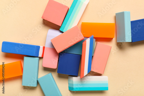 Different colorful rubber e...