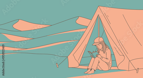 Desert Dunes Serenity Reading In A Tent