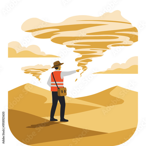 Desert Explorer Navigates A Sandstorm Discovering Ancient Artifacts