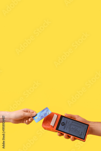 Hands with credit card payi...