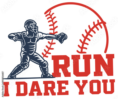 Run I dare you SVG, Baseball SVG