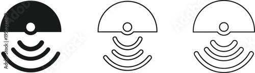 Motion Sensor and Smoke Detector Icon Set, Smart Home Security Alarm Symbols, Wireless Infrared PIR Sensor Flat Vector Illustration Graphics