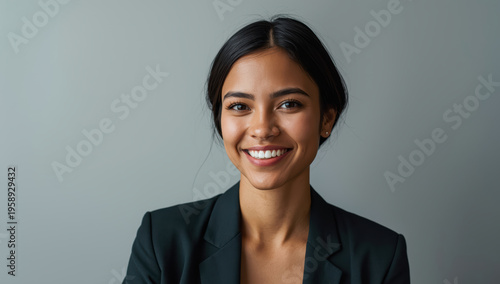 Wallpaper Mural Smiling woman portrait business professional confident warm expression Torontodigital.ca