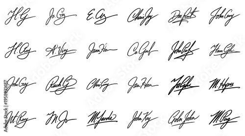 Collection of Diverse Handwritten Signatures