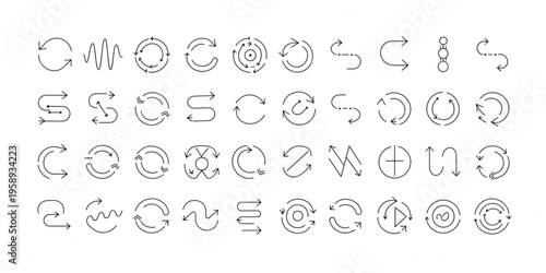 An illustration depicts various symbols and shapes arranged in rows on a white background.