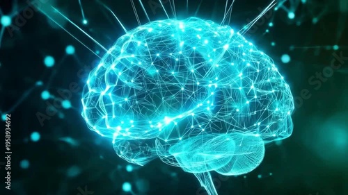 Digital Neural Brain | AI Brain Network | Futuristic Mind Concept