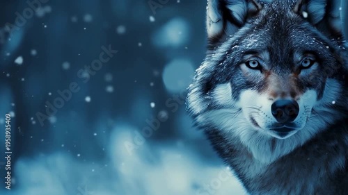 Majestic Wolf in Winter | Wild Wolf Portrait | Snowy Forest Wolf