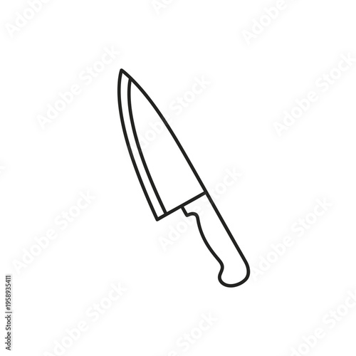 Sharp Kitchen Knife with Ergonomic Handle for Cooking and Food Preparation