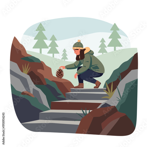 Discovering Nature's Treasures On A Scenic Mountain Trail