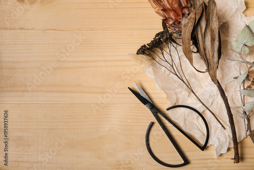 Composition with scissors a...