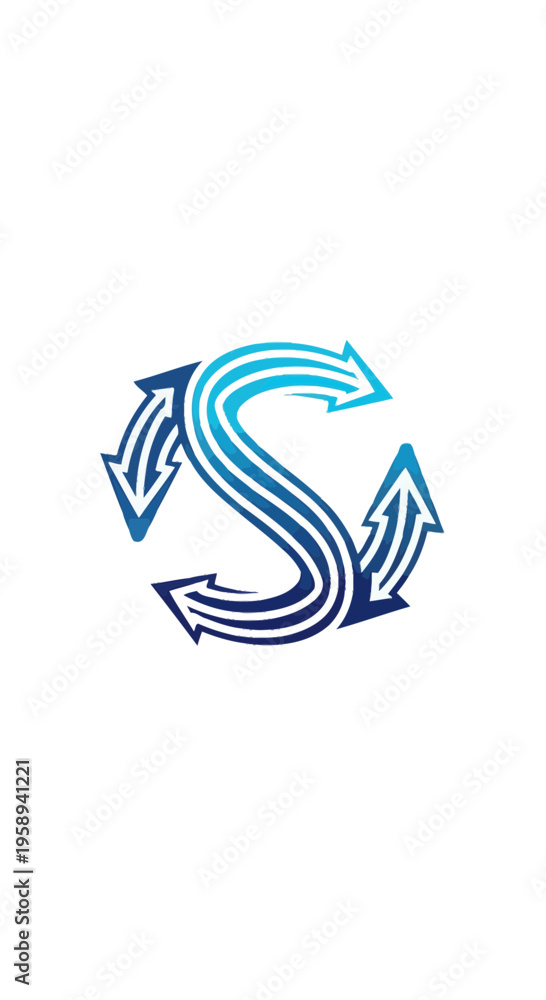 Fototapeta premium Abstract Arrow Cycle Concept Symbolizing Progress And Synergy
