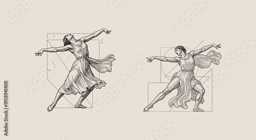Two dancers in dynamic poses.