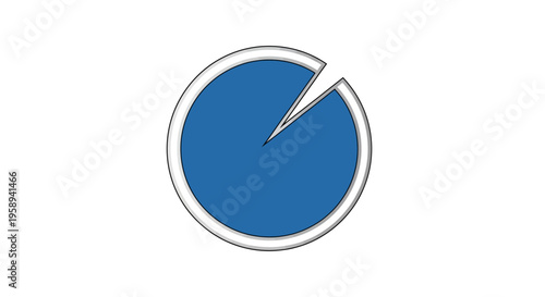 Abstract Blue Circle Segment Graphic Design Element