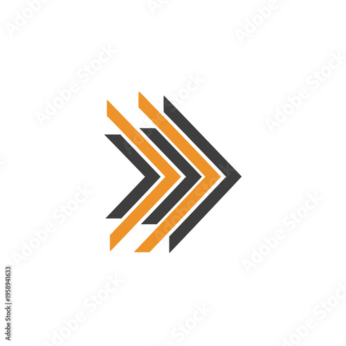 Abstract Chevron Arrows Forward Motion Business Graphic