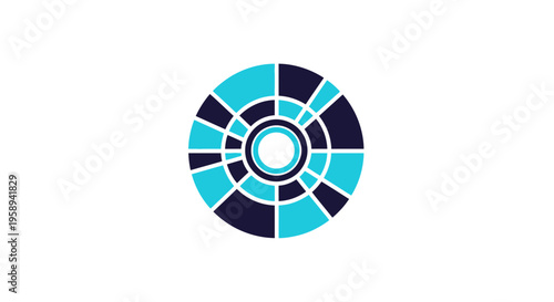 Abstract Circular Geometric Design For Technology And Innovation
