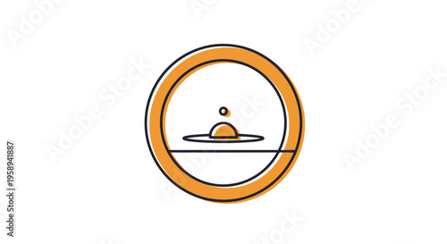 Abstract Circular Wave Water Drop Icon