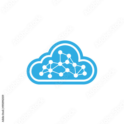 Abstract Cloud Network Data Structure Digital Concept Modern Design