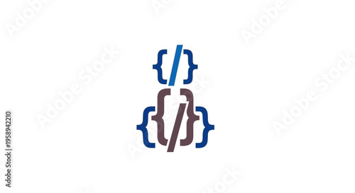 Abstract Code Brackets Symbolizing Technology And Development