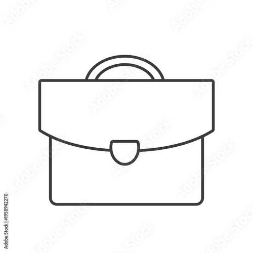Briefcase icon, line art. Business symbol. Vector isolated illustration