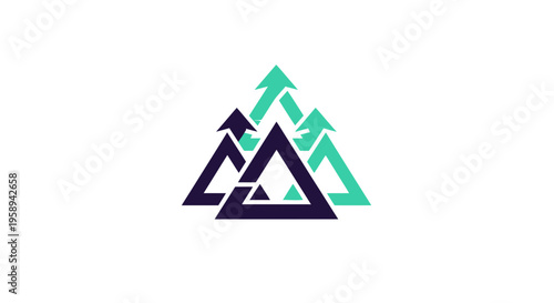 Abstract Geometric Arrows Symbolizing Growth And Progress