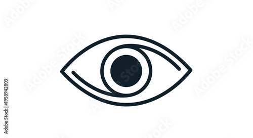 Abstract Eye Symbol Minimalist Design Vision Concept Icon