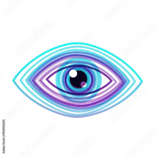 Abstract Eye Symbol Modern Vision Graphic Design