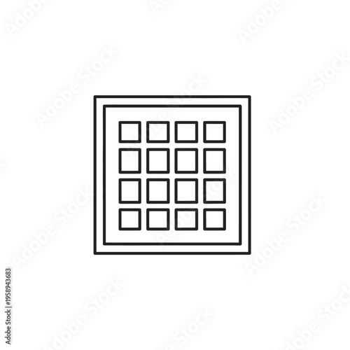 Simple Black and White Sudoku Puzzle Grid for Brain Teasers and Logic Games