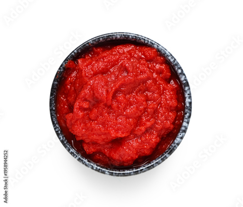 Bowl of tasty tomato paste ...