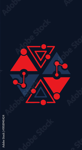 Abstract Geometric Network Design With Red Blue Accents