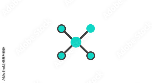 Abstract Molecular Structure Icon Representing Connections And Networks