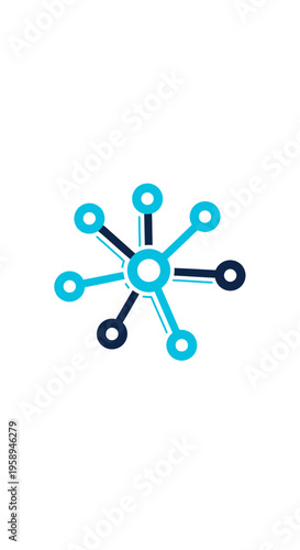 Abstract Network Connection System With Nodes And Lines