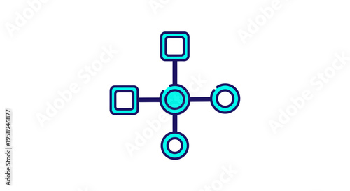 Abstract Node Connection Diagram Digital Network