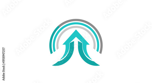 Abstract Upward Arrows Symbolizing Growth And Success