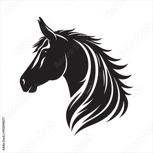  donkey vector silhouette clip art logo design concept illustration idea