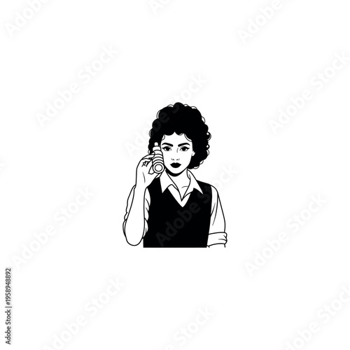 Woman Talking on the Telephone.