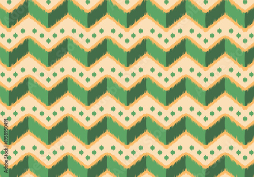 Knitting seamless patterns. Geometric knitted yarn pattern design for wrapping, fabric pattern. Colorful textile and silk pattern for background, wallpaper. Asia knitted fabric pattern for decoration.
