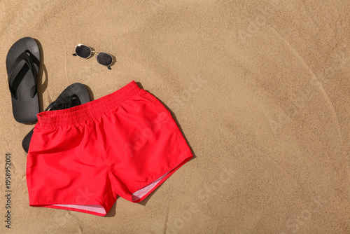 Swim shorts with sunglasses...