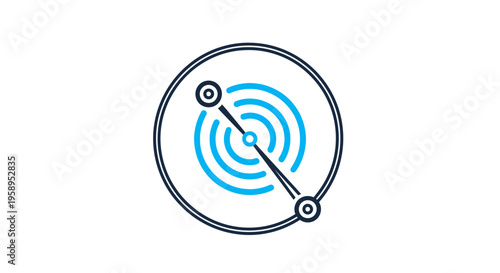 Abstract Wireless Connection Symbol Modern Technology Design