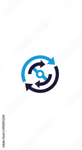 Circular Arrow Icon Representing Renewal And Continuous Flow For Business