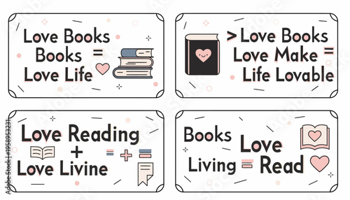 Book Love Reading Literature Sign.