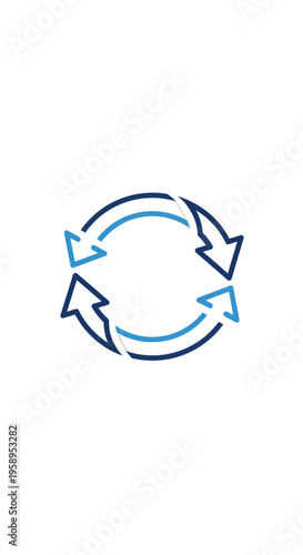 Circular Arrows Symbolizing Renewal And Infinite Loop Process