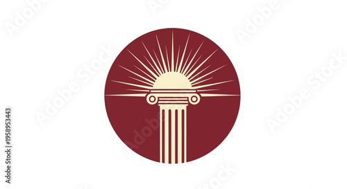 Classical Pillar Symbolizing Enlightenment and Progress