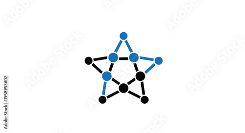 Connected Star Network Abstract Futuristic Design Element