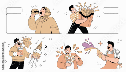 Man experiencing various strong emotions.