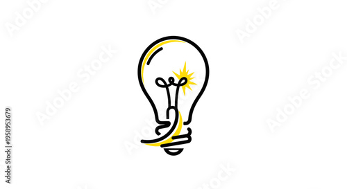 Creative Idea Lightbulb Symbol Illustration